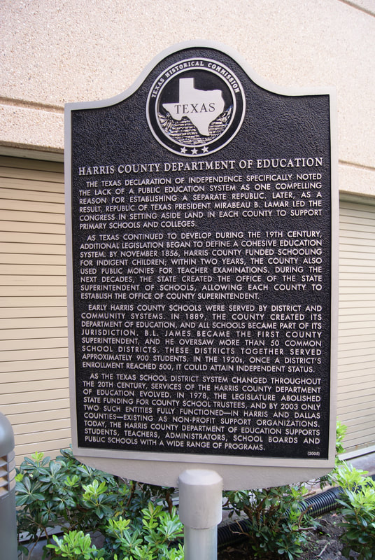 Harris County Department Of Education Texas Historical Markers
